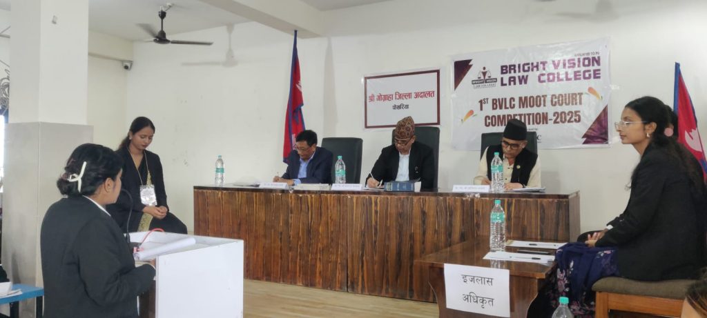 ब्राइट भिजन कलेजमा ‘मुट कोर्ट’ प्रतियोगिता