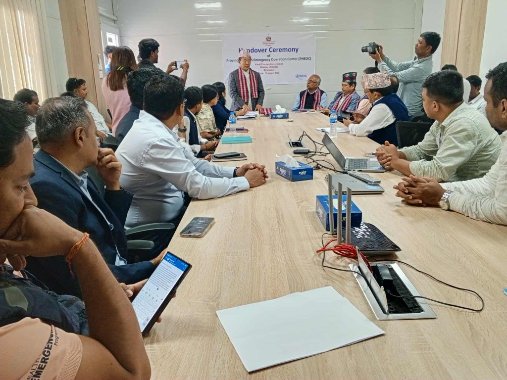 स्वास्थ्य आपतकालीन केन्द्र भवन हस्तान्तरण, विपदमा स्वास्थ्य सेवा प्रभावकारी हुने अपेक्षा