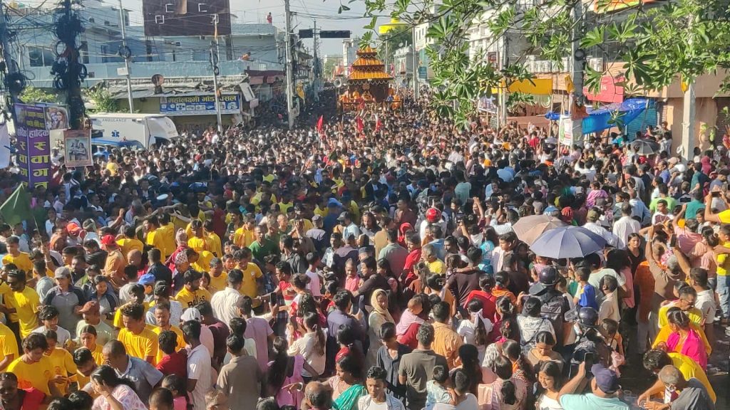 विराटनगरको राधाकृष्ण रथयात्रा तीनपैनीबाट प्रारम्भ