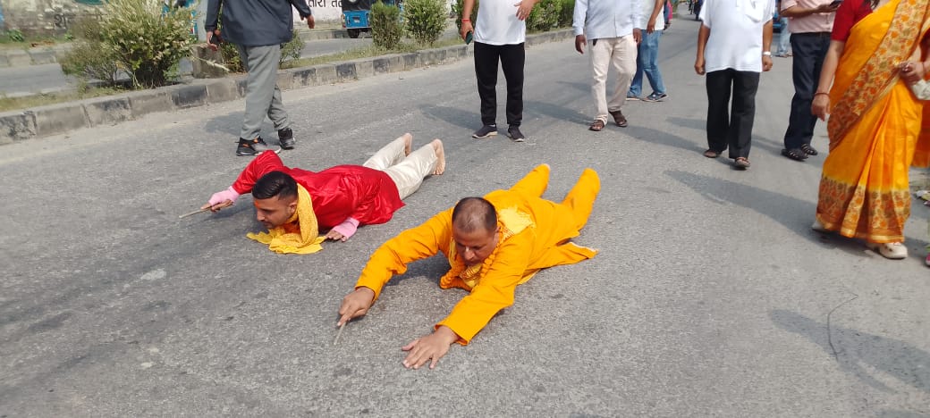 वैदिक सनातन बौद्ध, किरात धर्म सम्बर्धन गर्न पराजुलीको २८औं दण्ड प्रणाम यात्रा