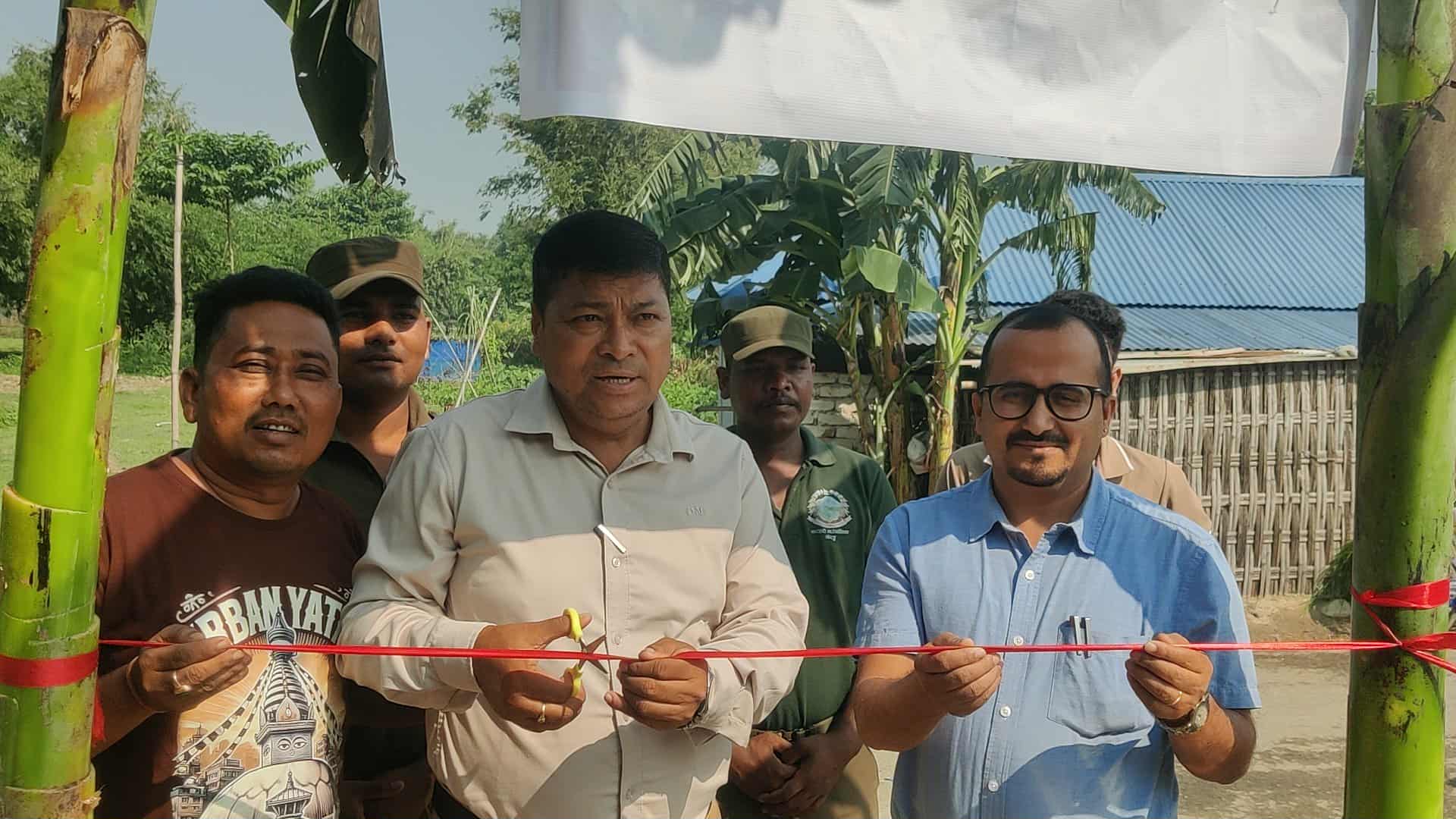 मोरङको कटहरीमा थारु संस्कृतिको प्रतीक ‘बसघरा’ उद्घाटन, संस्कृति संरक्षणमा जोड
