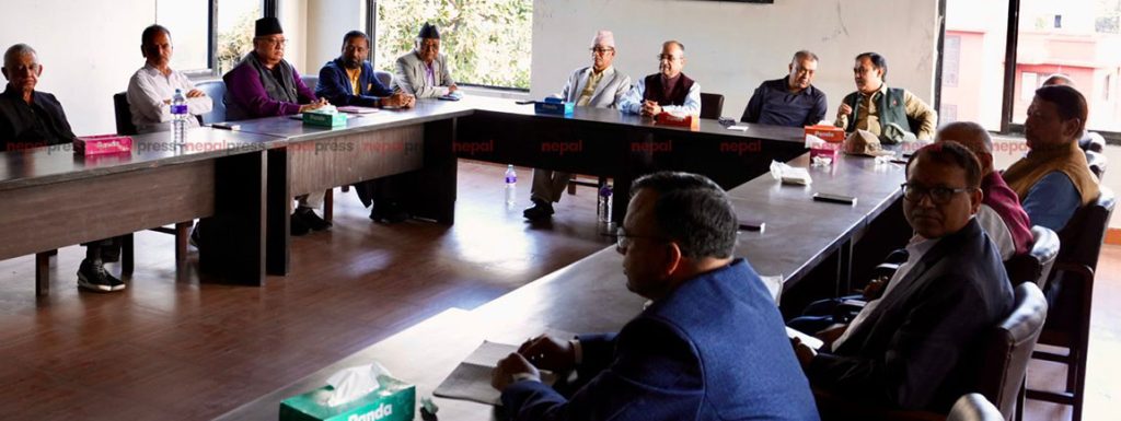 नेपाली कांग्रेसको पदाधिकारी र पूर्वपदाधिकारी बैठक सानेपामा जारी