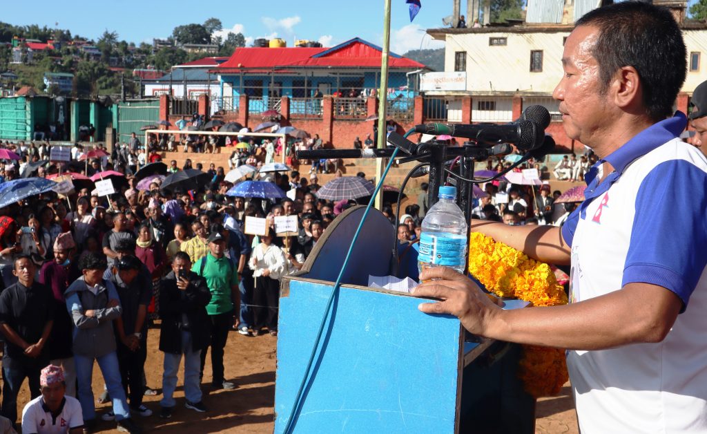 पाँचथरको फिदिमा हर्क साम्पाङको सभा, सर्वसाधरणको उल्लेख्य उपस्थिति