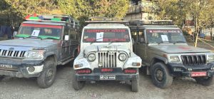 शंकास्पद चार बोलेरो ताप्लेजुङबाट प्रहरीको नियन्त्रणमा