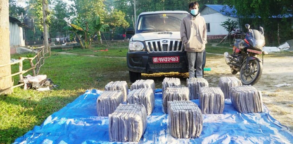 सशस्त्रले नियन्त्रणमा लियो डेढ क्विन्टल गाँजा