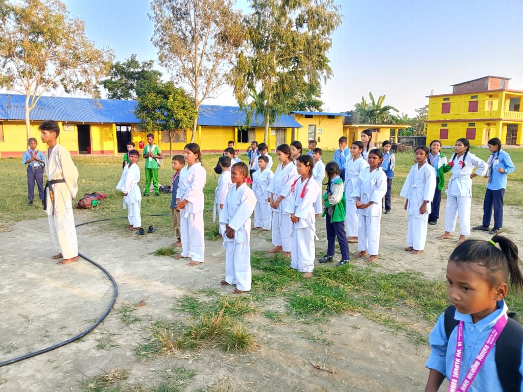 जनता माविमा कराते प्रशिक्षण सुरु, विद्यालयबाटै खेलकुद विकासमा जोड