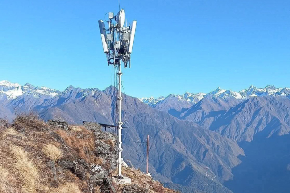 संखुवासभाको ३७ सय मिटर उचाइमा फोरजी सेवा सञ्चालन