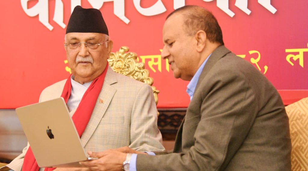 एमालेको अध्यक्षमा ओली र महासचिवमा पोखरेल विजयी