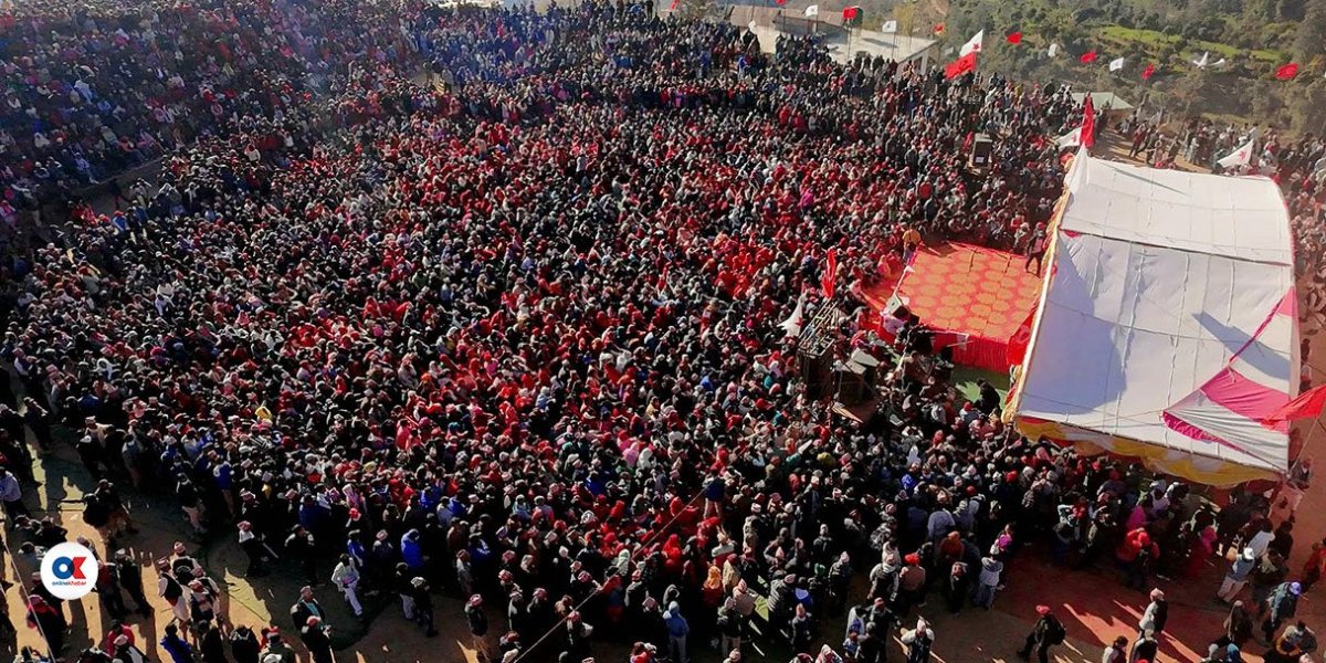 रुकुमबाट प्रचण्डको गर्जन : जनार्दनलाई भने ‘भगौडा र उदण्ड’, पूर्वी रुकुमबाट चुनाव लड्ने घोषणा