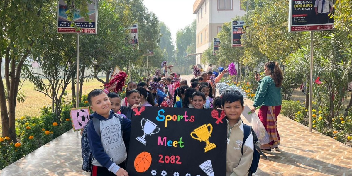 एभरेष्टमा आजदेखि वार्षिक स्पोर्ट्स मीट सुरु, पहिलो दिन नर्सरीदेखि कक्षा तीनसम्मका स्पर्धा