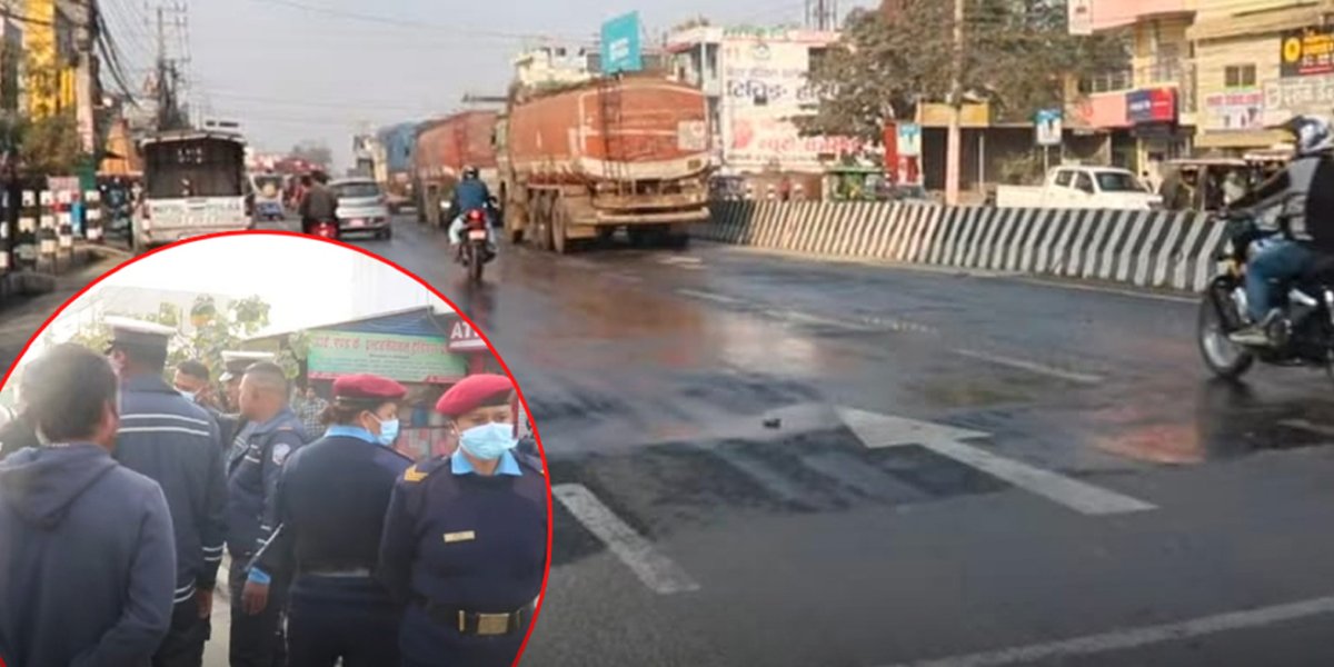 विराटनगरको कञ्चनबारीमा दुर्घटना, बसको ठक्करबाट वृद्धाको मृत्यु