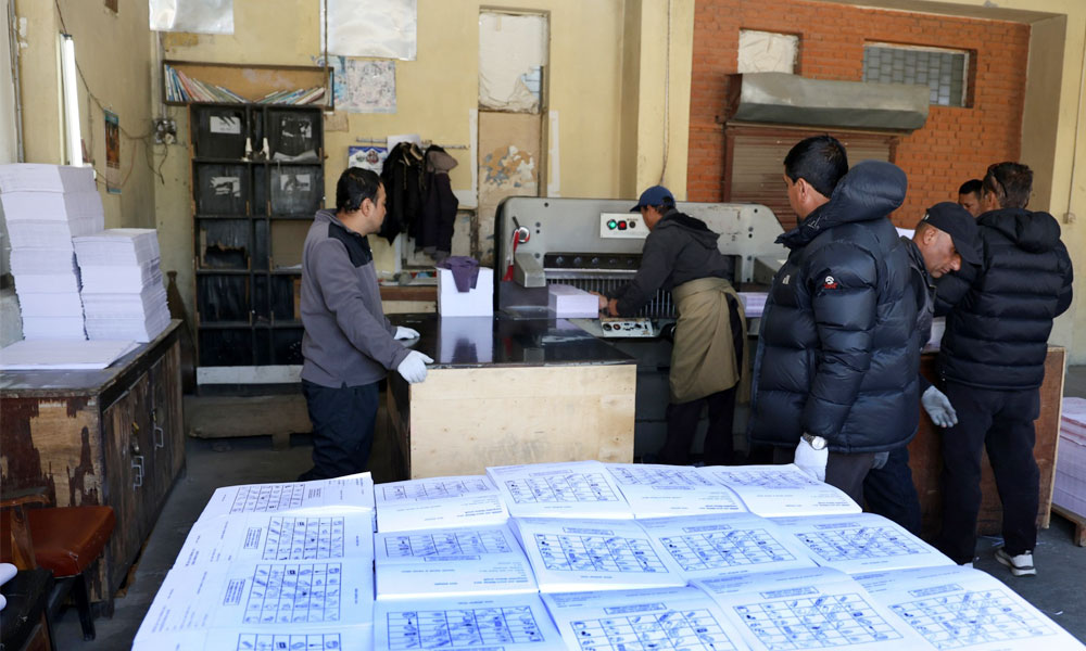 फागुन २१ को निर्वाचनका लागि मतपत्र छपाइ सम्पन्न