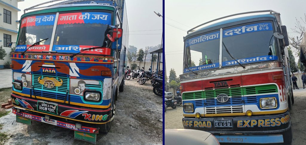 मोरङमा १ करोड ८१ लाख बढीको अवैध कपडासहित दुईवटा ट्रक नियन्त्रणमा
