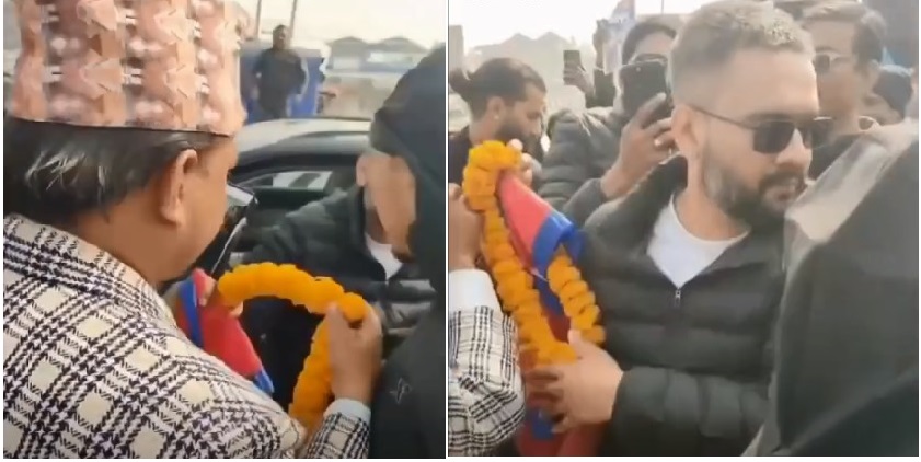 इटहरीमा रास्वपा उम्मेदवारकै माला हुत्याइदिए बालेनले