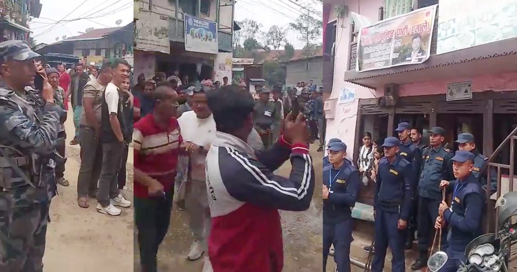 भोजपुरको दिङ्लामा एमाले कार्यालयमा पैसा बाँडेको भन्दै तनाव