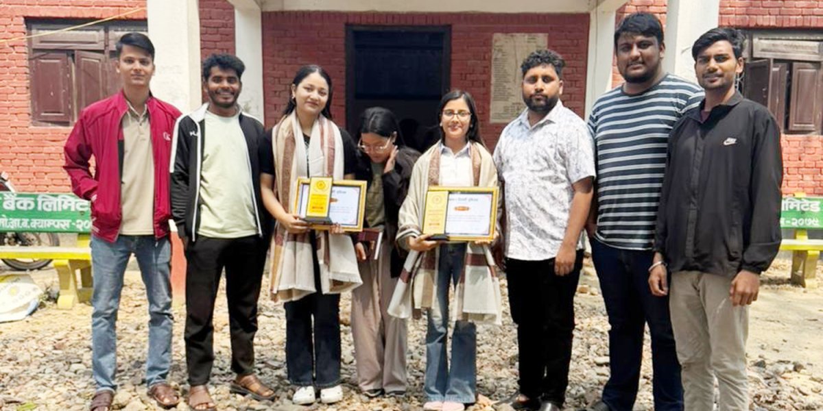 नेपाल प्रथम हुन सफल महेन्द्र मोरङका आस्था र विदिशालाई स्ववियुद्वारा सम्मान