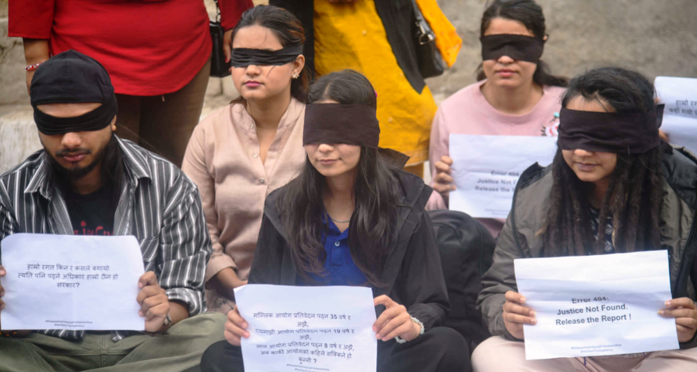 कार्की आयोगको प्रतिवेदन सार्वजनिक गर्न माग गर्दै प्रदर्शन