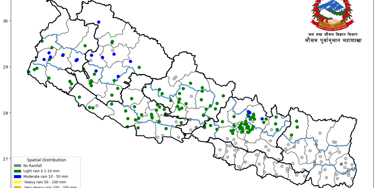 पहाडी भूभागमा वर्षा र हिमपातको सम्भावना