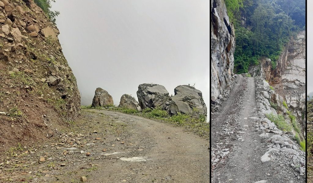 सङ्खुवासभामा सुख्खा पहिरो खस्दा कोशी राजमार्ग अवरुद्ध