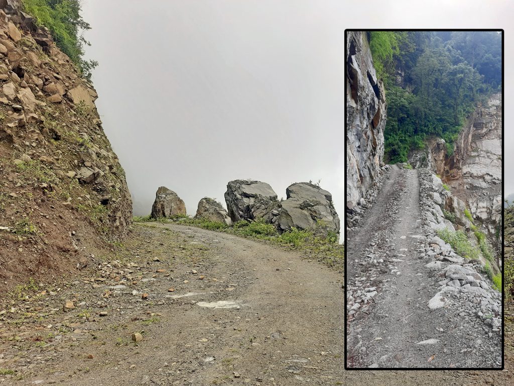 सङ्खुवासभामा सुख्खा पहिरो खस्दा कोशी राजमार्ग अवरुद्ध