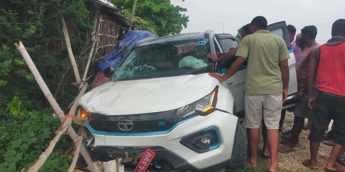 सुनसरीमा डाक्टरले चलाएको कारको ठक्करबाट वरिष्ठ सईको मृत्यु, पत्नी घाइते