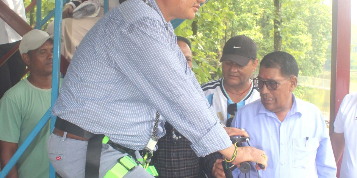 सुखानी सहिद स्मृति उद्यानमा जीपलाइन र जीपसाइक्लिङ