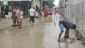 सामान्य वर्षाले कोशी अस्पताल जलमग्न