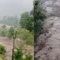 ओखलढुंगामा पहिरोको कहर : पक्की पुलमा क्षति, घर–गोठ बगाउँदा पशुचौपाया बेपत्ता