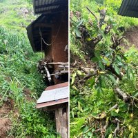 सङ्खुवासभामा पहिरोले तीन घर विस्थापित