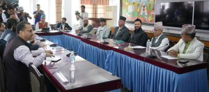 सर्वदलीय बैठकमा भारत भ्रमण र सीमा अभिव्यक्तिमाथि प्रश्न
