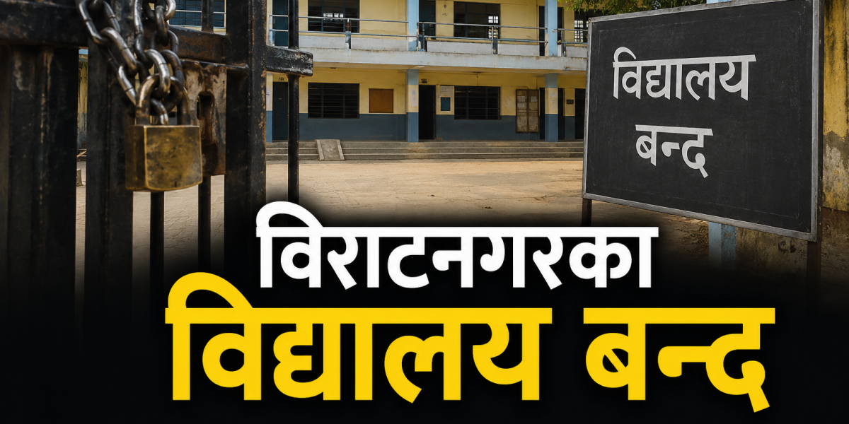 सुनसरी घटनाको त्रासले विराटनगरका विद्यालय बन्द