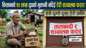 हंसे दुम्से दुग्ध डेरीले दूध खरिदको २२ लाख नदिएको किसानको गुनासो