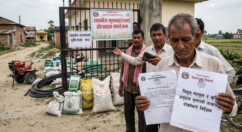 स्थानीय तहले अबदेखि किसानको सिंचाइ महशुल तिरिदिन नपाउने