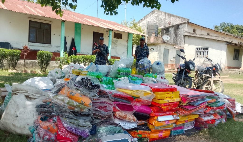 सशस्त्रद्वारा १५ लाख मूल्य बराबरको अवैध सामान नियन्त्रण