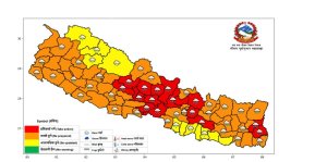 आज र भोलि २३ जिल्लामा बाढीको उच्च जोखिम, उच्च सतर्कता अपनाउन आग्रह