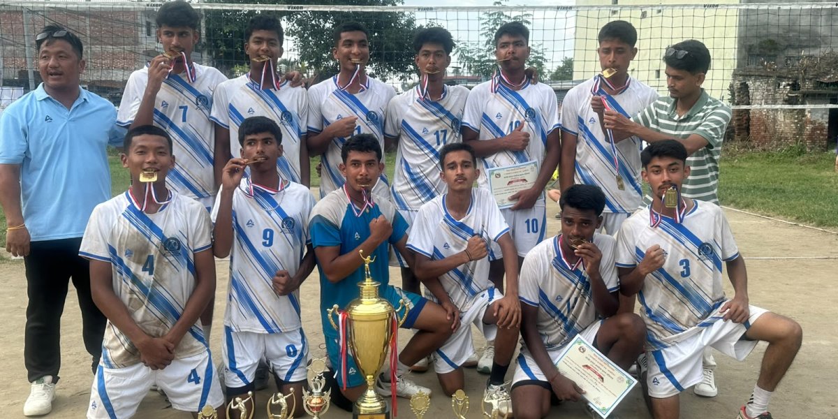 कोशी प्रदेशस्तरीय भलिबलको उपाधि झापाको निधि सेकेन्डरी स्कुललाई